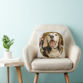 青いビーグル犬の枕のジョーのコップ クッション (椅子)