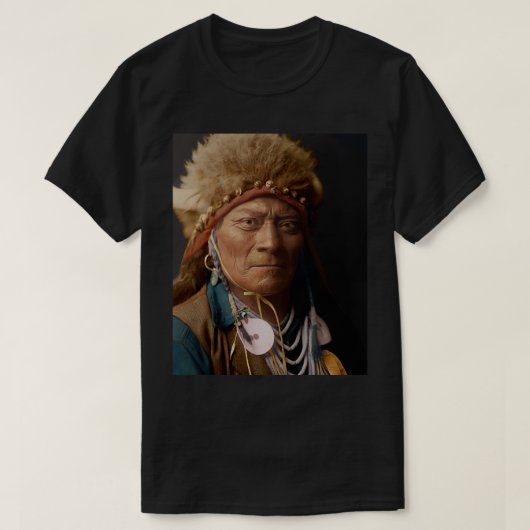 青いビーズ1枚 Tシャツ (デザイン正面)