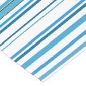 青いビーチのカラーストライプス ロングテーブルランナー (コーナー)