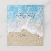 青いビーチウェーブサンディつま先Saltyキス折り畳み プレイスカード (外部開封)