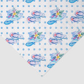 青いビーチサンダルとサンハット 薄葉紙 (詳細)