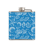 青いビーチパターン フラスク (裏面)