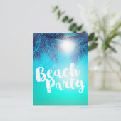 青いビーチパーティー 太陽の木 暑い夏のパーティー 案内ポストカード (スタンド正面)
