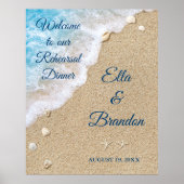 青いビーチ波のリハーサル夕食のポスター ポスター (正面)