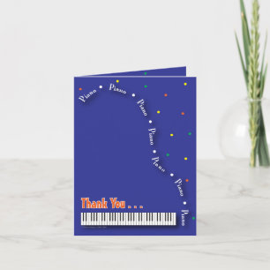 青いピアノサンキューカード サンキューカード