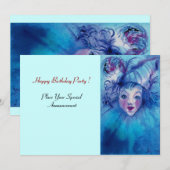 青いピエロ 招待状 (正面/裏面)