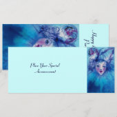 青いピエロ 案内状 (正面/裏面)