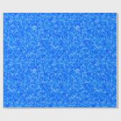 青いピクセルモザイク包装紙 ラッピングペーパー (フラット)