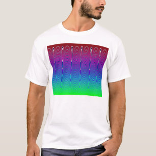 青いピクセル日没#6 (app) tシャツ