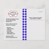 青いピクニックパーティー|のバーベキュー • 懇親会 • 誕生日 案内ポストカード (裏面)