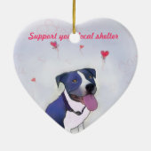 青いピットのよい犬 セラミックオーナメント (裏面)