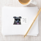 青いピットブル（眼鏡あり） ラベル (インサイチュ)