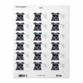 青いピットブル（眼鏡あり） ラベル (フルシート)