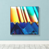 青いピラミッドとプリズム キャンバスプリント (インサイチュ (ウッドフロア))