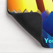 青いピラミッドとプリズム マウスパッド (コーナー)