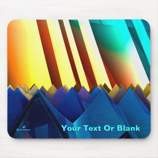 青いピラミッドとプリズム マウスパッド (正面)