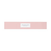 青いピンクおよびデニムエレガントな結婚式 招待状ベリーバンド (フラット)