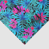 青いピンクか緑の熱帯シュロの葉のティッシュペーパー 薄葉紙 (詳細)