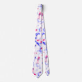 青いピンクと白の大理石のパターンタイ ネクタイ (正面)