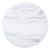 青いピンクと白 セラミックノブ (正面)