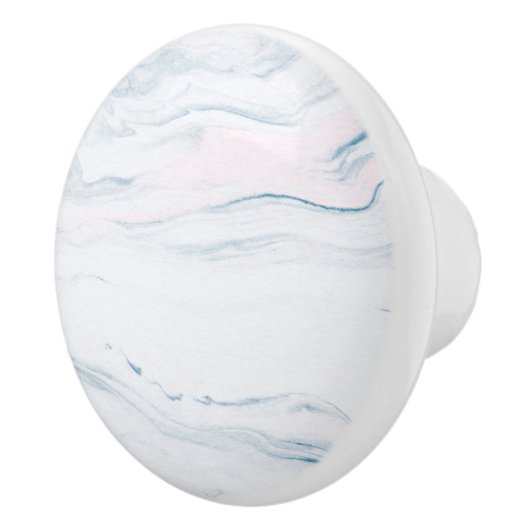 青いピンクと白 セラミックノブ (右)