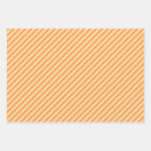 青いピンクと黄色の対角線のストライプ ラッピングペーパーシート (正面)