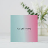 青いピンクのベビーシャワー 招待状 (スタンド正面)