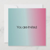 青いピンクのベビーシャワー 招待状 (正面)