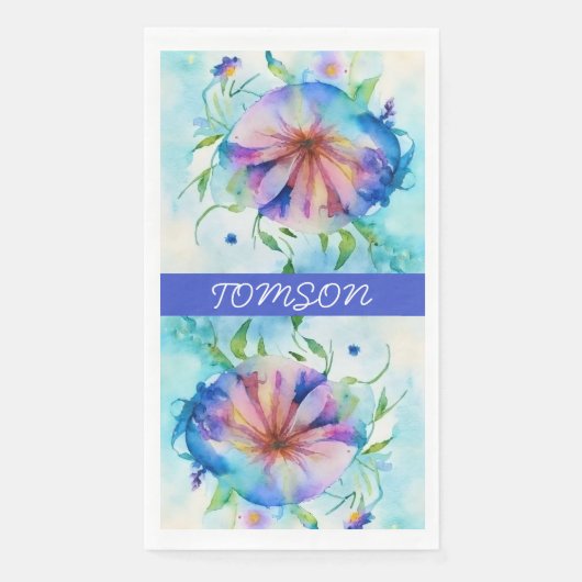 青いピンクの渦巻き、水色 (正面)