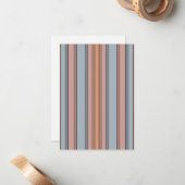 青いピンクの灰色の色のブロックの垂直ストライプ色 ノートカード (正面/裏面インサイチュ)