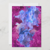 青いピンクの煙のジェンダー表示パーティー 招待状 (裏面)