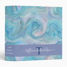 青いピンクの瑪瑙Geodeモノグラムスクリプト名