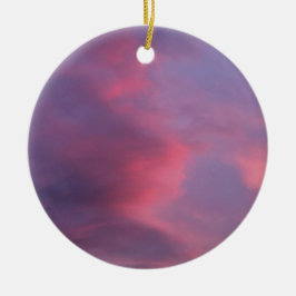 青いピンクの雲 セラミックオーナメント
