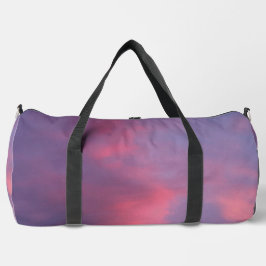 青いピンクの雲 ダッフルバッグ