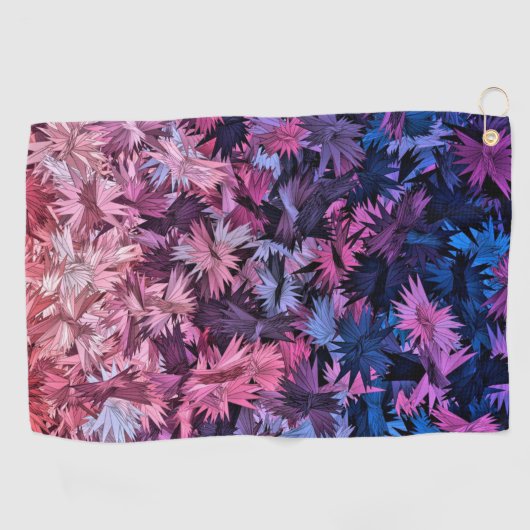 青いピンクの飴の模様 ゴルフタオル (横)