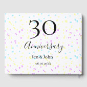 青いピンクの黄色の水玉模様 30周年 ネーム ゲストブック (裏面)