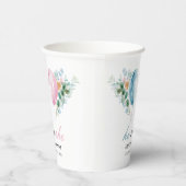 青いピンク色のバルーン性別の表示パーティー 紙コップ (右)