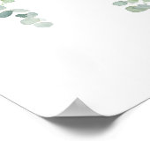 青いピンク色のバルーン赤ちゃんシャワー歓迎サイン ポスター (角)