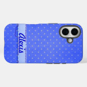 青いピンドット Case-Mate iPhoneケース (裏面 (横))