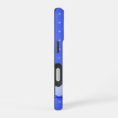 青いピンドット iPhone 16ケース (右側面)