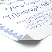 青いピーター・ラビットお母さんの腹の大きさ ポスター (角)