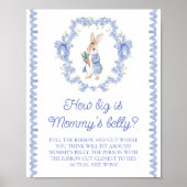 青いピーター・ラビットお母さんの腹の大きさ ポスター (正面)