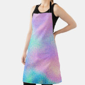 青いピ実在ンクの緑色のホログラフィックテクスチャ エプロン (インサイチュ)