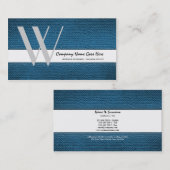 青いファッションのスタイリストの裁縫婦のテーラー 名刺 (正面/裏面)