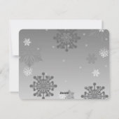 青いファンシークリスマスオーナメントホリディフォトカード シーズンカード (裏面)