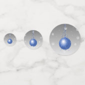 青いファンシークリスマス飾りテーブル紙吹雪 コンフェッティ (正面)