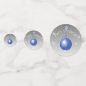 青いファンシークリスマス飾りテーブル紙吹雪 コンフェッティ (裏面)