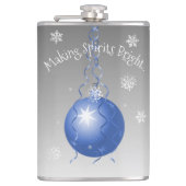 青いファンシークリスマス飾りフラスコ フラスク (正面)