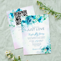 青いファンシーティール（緑がかった色）の花を愛す結婚るもの