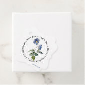 青いファンシー野花とハニージャールネックラベル フェイバータグ (インサイチュ)